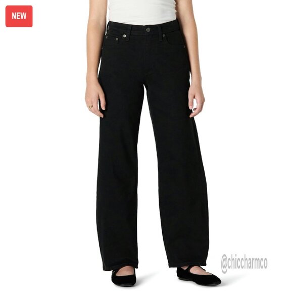 High-Rise Barrel Leg Jeans Midweight Denim Size 6 29